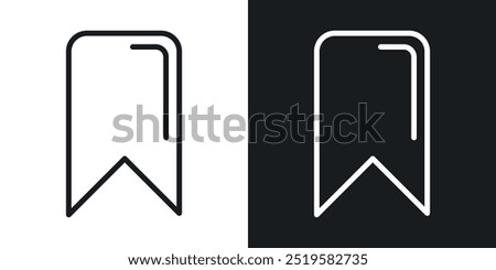 Bookmark icons. Black and white.