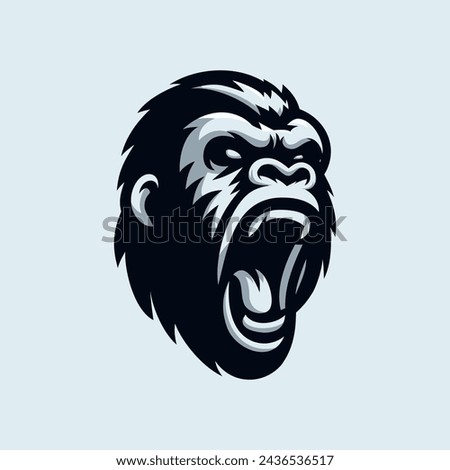 Roaring Gorilla Head Vector Logo Design for your Brand