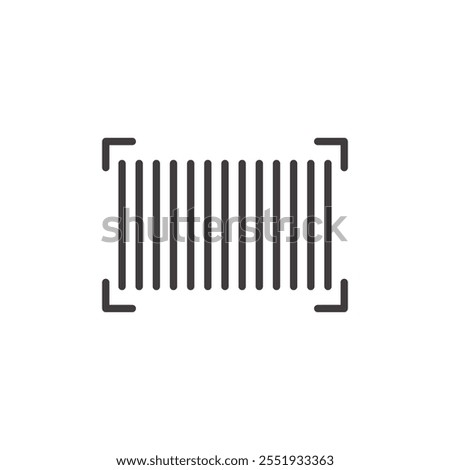 Barcode Icon isolated on white background. Vector icon.