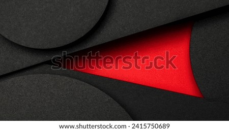 Circle black red layers paper vector design in eps 10