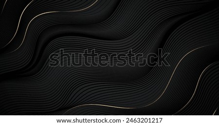 Gradient black backgrounds with golden frames vector design in eps 10