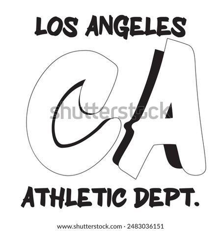 typography college varsity los angeles california state slogan print for graphic tee t shirt or sweatshirt - Vector