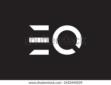 initial EQ letter logo design idea