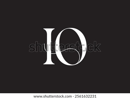 Initial IO Logo Design Vector
