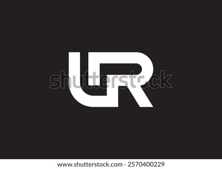 UR logo design vector initial design
