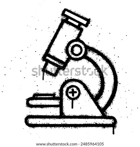 Graffiti spray Microscope isolated on white background