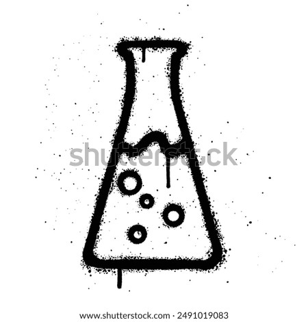 Graffiti spray Flask isolated on white background