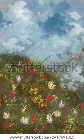 Similar – Image, Stock Photo Bollywood in sky blue and pink