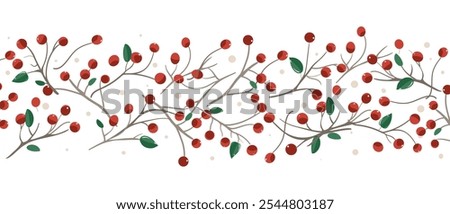 Similar – Image, Stock Photo Red berries on green grid