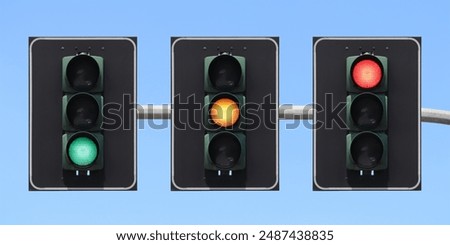 Image, Stock Photo STOP Traffic light Red