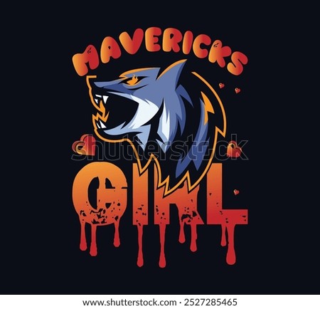 Mavericks Girl T shirt Design t