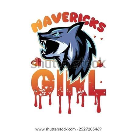 Mavericks Girl T shirt Design t