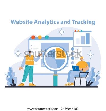 Internet services concept. Website Analytics and Tracking. Detailed data analysis and performance metrics for strategic decision-making. Enhancing user experience through insights.