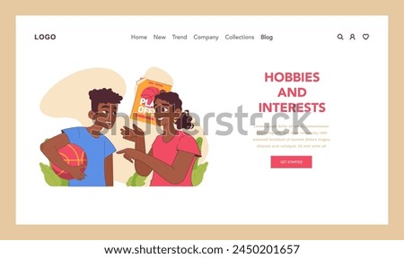 Hobbies and Interests concept. Teenage girl and boy sharing a love for basketball. Casual discussion of sports passion. Friendship and leisure activities theme. Flat vector illustration.