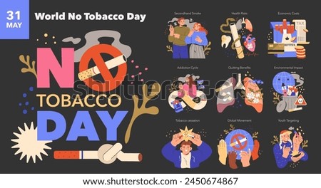 Similar – Image, Stock Photo Quit smoking, no tobacco day, mother hands breaking the cigarette