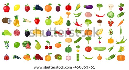 Set of fruits and vegetables. 商業照片 © 