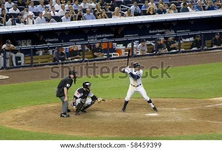 NEW YORK CITY - AUGUST 2: Alex Rodriguez is on the plate on August 2, 2010 in Yankee Stadium, New York City. He became the youngest player in history to score 600 home runs on august 4th