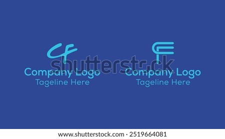 Letter CF Monogram Logo Design