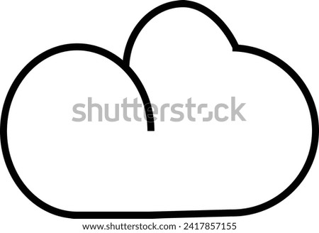 Cloud icon vector. Line sky symbol. Trendy flat weather outline ui sign design. Thin linear graphic pictogram for web site, mobile application. Logo illustration. Eps10.