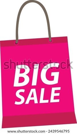 Shopping paper bag empty, vector illustration