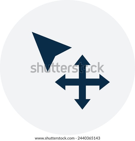 Click icon, cursor symbol with cancel sign. Cursor arrow icon and close, delete, remove symbol. illustration isolated on gray background. eps 10 format.