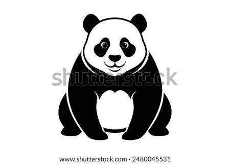 panda line art vector silhouette illustration