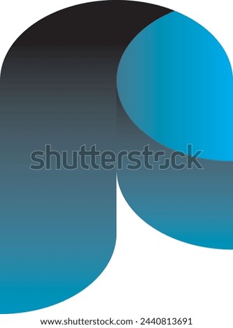 swirling yellow-blue shape on a white background. background excluded