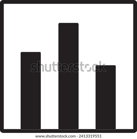 line drawing of graph icon business, bar chart, increase, object one line, single line art, vector illustration
