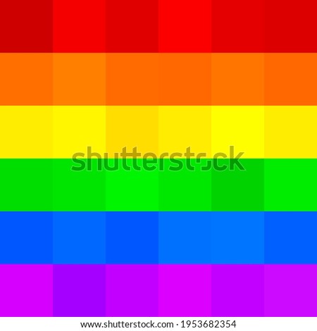 Seamless background of a LGBTQ+ and LGBTQ. Vector illustration. Gay, lesbian, bisexual, homosexual, transsexual human concept. Rainbow sign of LGBTQ+ and LGBTQ symbol. Random colors square tiles.