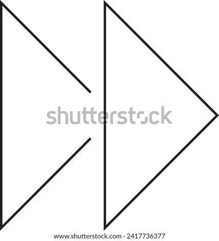 Vector Forward Outline Icon Design