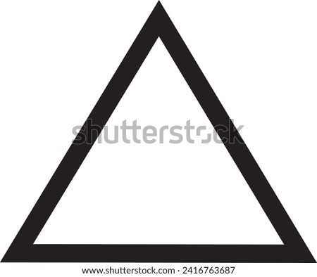 Triangle Icon Vector on white background.