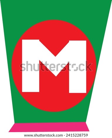 Red and green colour  bucket icon