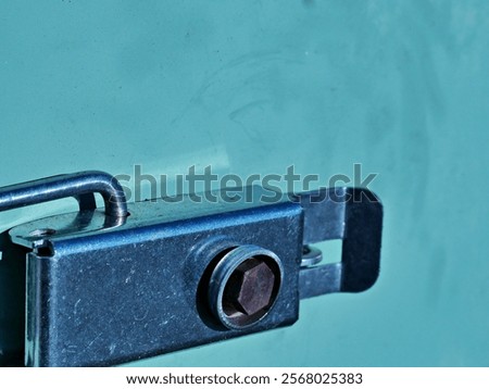 Image, Stock Photo strange | a locked door stands lonely around…