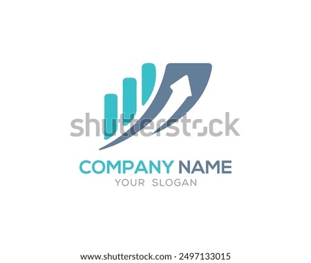 Financial logo creative market growth business arrow logo design concept  