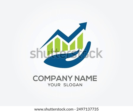 Rising up statistic bar business consulting logo 