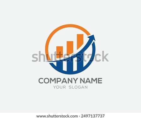 Rising up statistic bar business consulting logo 