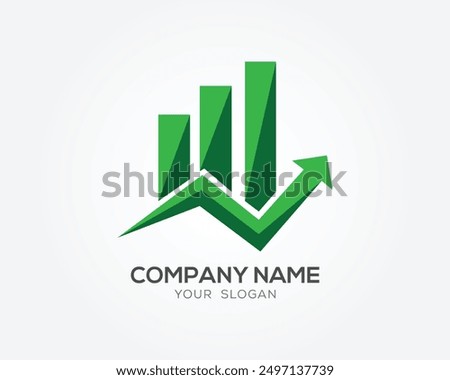 Rising up statistic bar business consulting logo 