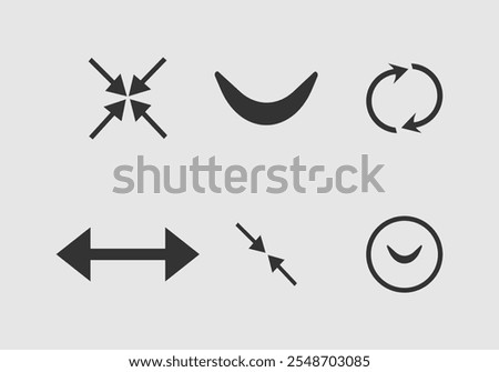  Thin To Thick Arrows  Isolated arrow down icon    