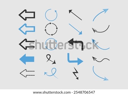 Thin To Thick Arrows  Isolated arrow down icon   