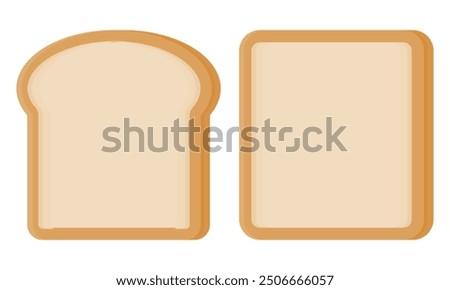 Whole Wheat Bread Vector. Delicious Brown Bread. Bread for Breakfast. Homemade Bread.