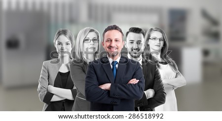 Business manager and company people or sales team concept