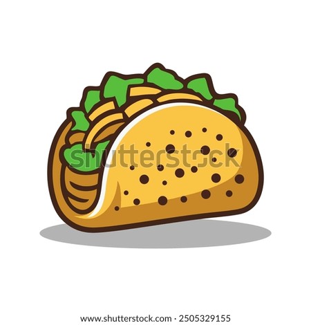 Tacos logo vector illustration template, original tacos