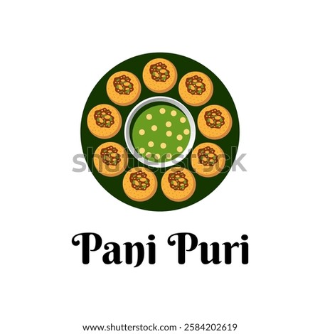 Pani puri logo design vector