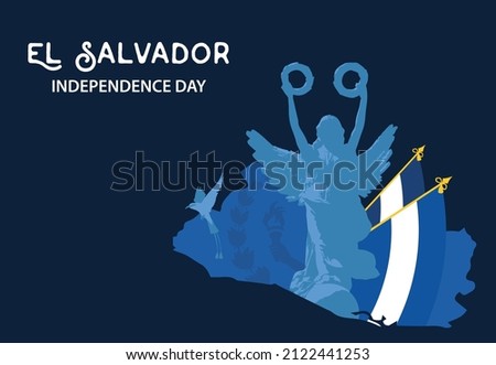 VECTORS. El Salvador Independence Day, September 15, patriotic, cultural events, traditions, holidays, national symbols, torogoz bird, Plaza Libertad, folkloric