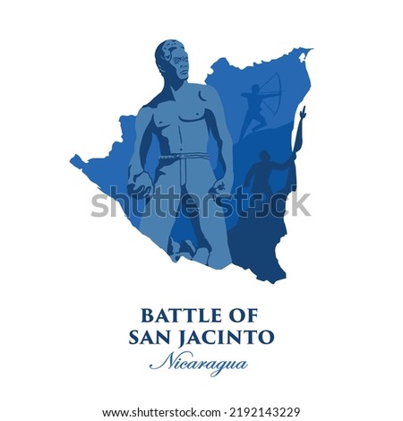 VECTORS. Editable banner for the Battle of San Jacinto in Nicaragua, September 14, Sargeant Andres Castro, national heroes, national holiday