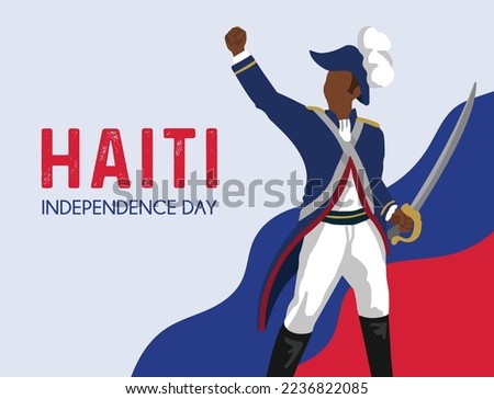 VECTORS. Editable banner for Haiti Independence day, Revolution day and patriotic events