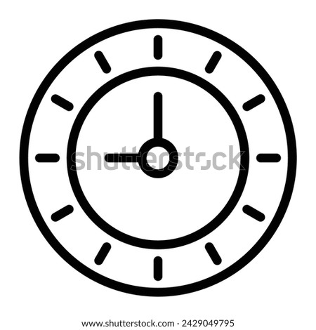 Clock Vector Line Icon Design