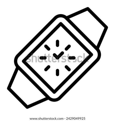 Smart Watch Vector Line Icon Design