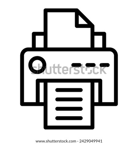 Printer Vector Line Icon Design