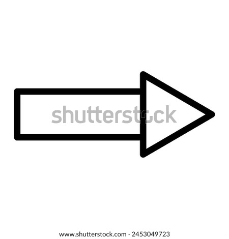 Right Arrow Vector Line Icon Design